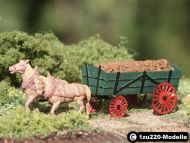 Art-Nr. 12007 - Zweiachsiger Pferdewagen mit geschlossenen Seiten