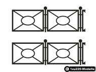 Art-Nr. 14002 - Bahnsteig-/Universalzaun - Höhe ca. 5,8mm - Länge ca. 22cm