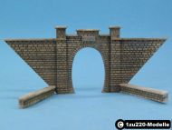 Art-Nr. 30002 - Eingleisiges Tunnelportal "Weißenborn 1905" mit zwei Stützmauern - Farbbeispiel