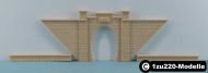 Art-Nr. 30002 - Eingleisiges Tunnelportal "Weißenborn 1905" mit zwei Stützmauern - beige