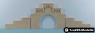 Art-Nr. 30101 - Zweigleisiges Tunnelportal "Ippensen" mit zwei Stützmauern - beige