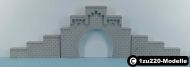 Art-Nr. 30101 - Zweigleisiges Tunnelportal "Ippensen" mit zwei Stützmauern - grau